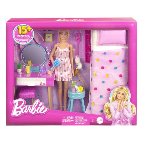 Mattel Barbie: Bedroom with Doll (HPT55)