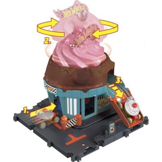 Mattel Hot Wheels City - Downtown Ice Cream Swirl  (HTN77)