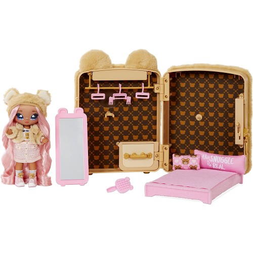 Na! Na! Na! Surprise 3-in1 Backpack Bedroom Playset Sarah Snuggles in Exclusive Outfit (575702EUC)