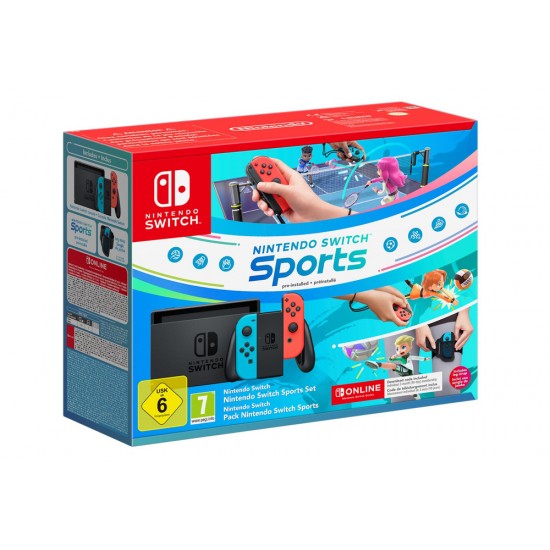 Nintendo Switch 2019 Neon Blue Neon Red Sports Bundle