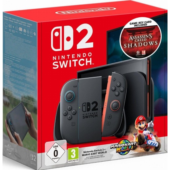 Nintendo Switch 2 Μαύρο Mario Kart World & Assasin's Creed Shadows Bundle (2119220) Nintendo Switch 2 Μαύρο Mario Kart World & Assasin's Creed Shadows Bundle (2119220)