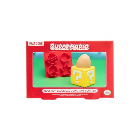 Paladone Super Mario: Question Block Egg Cup & Toast Cutter (PP8378NN)