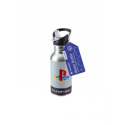 Paladone Playstation Heritage Metal Water Bottle (with Straw) (480ml) (PP8977PS)