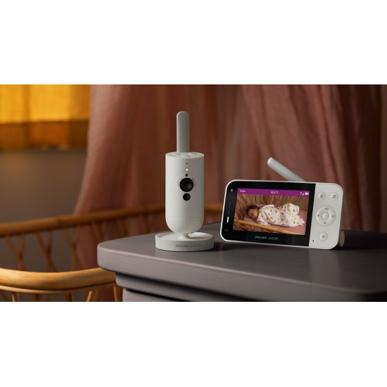 Philips Ασύρματη Ενδοεπικοινωνία Μωρού Avent με Κάμερα & Οθόνη 4.3" με Νανουρίσματα (SCD921/26)