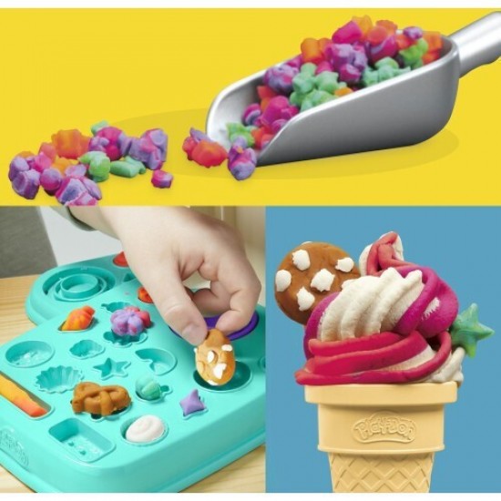 Hasbro Play-doh Rainbow Swirl Ice Cream Playset (G0028) Hasbro Play-doh Rainbow Swirl Ice Cream Playset (G0028)