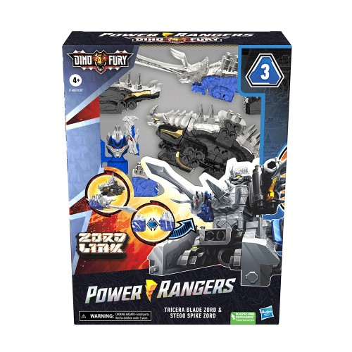 Hasbro Power Rangers Dino Fury Blue And Black Comb Zords (F1400)