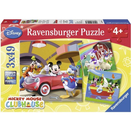 Ravensburger Puzzle Disney Mickey Mouse Clubhouse - Everyboby Loves Mickey (3x49pcs.) (09247)