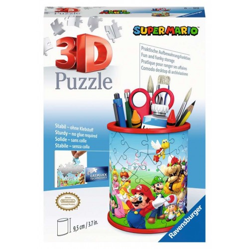 Ravensburger Puzzle 3D Μολυβοθήκη Nintendo Super Mario 54 Τεμ. (11255)