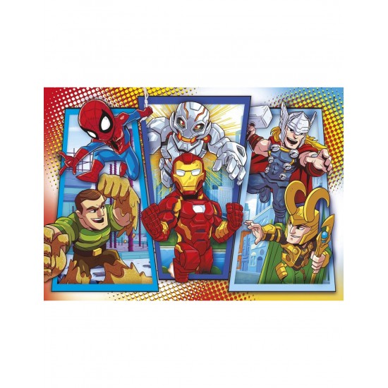 As Company Puzzle 2x20  2x60 Super Color Marvel Superhero (1200-24769)