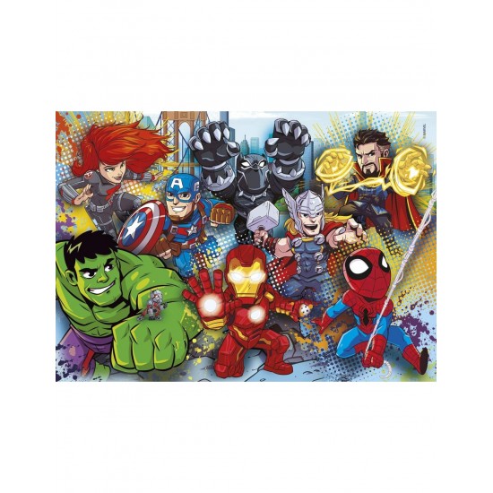 As Company Puzzle 2x20  2x60 Super Color Marvel Superhero (1200-24769)