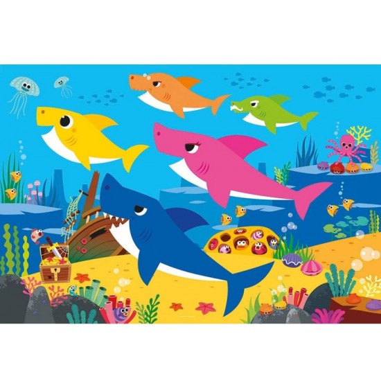As Company Puzzle 104 Maxi Super Color Baby Shark (1210-23751)