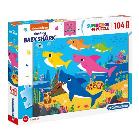 As Company Puzzle 104 Maxi Super Color Baby Shark (1210-23751)