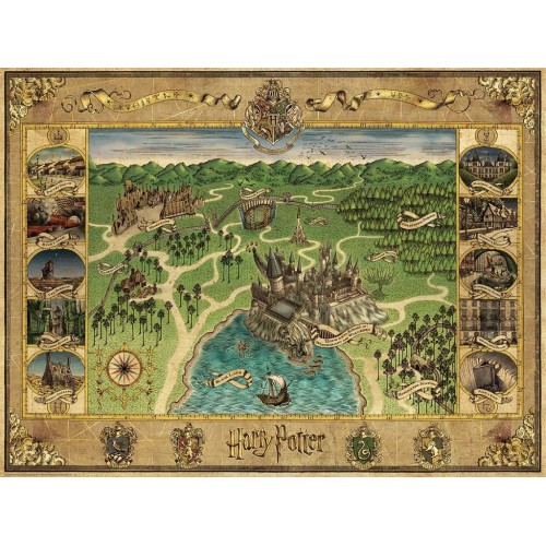 Ravensburger Puzzle Hogwarts Karte Τεμ. 1500 (16599)