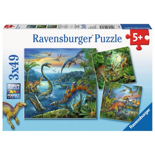 Ravensburger Puzzle Γοητευτικοί δεινόσαυροι 3 x 49 (93175)