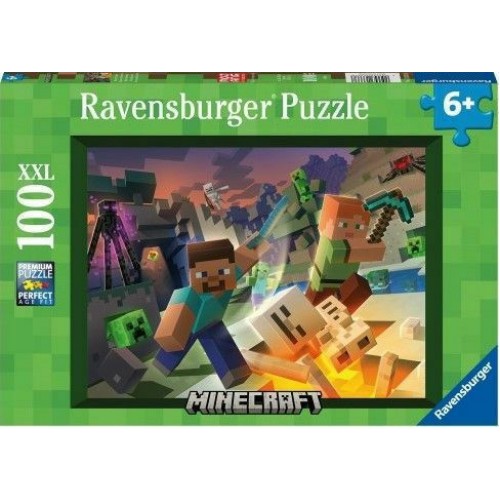 Ravensburger Παζλ 100 XXL Τεμ Monster Minecraft (13333)
