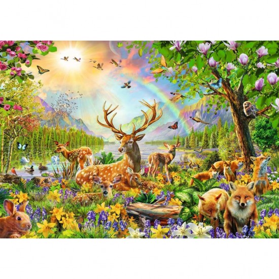 Ravensburger Puzzle χαριτωμένη οικογένεια ελαφιών (13352)