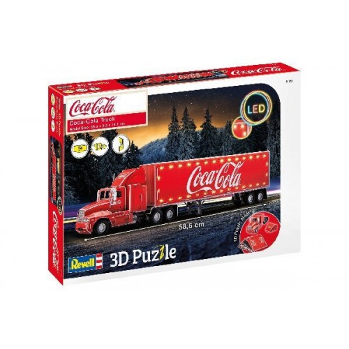 Revell Παζλ 3D 168 κομμάτια - Coca Cola Truck (LED Edition) (01041)