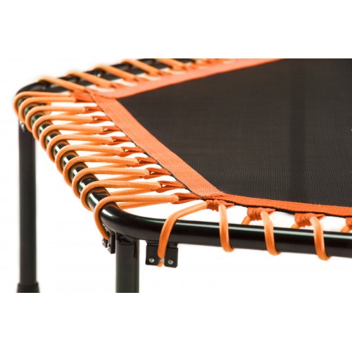 Salta Fitness trampoline, fitness equipment (black/orange, hexagonal, 140 cm) (5357O)