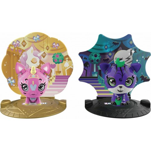 Spin Master Zoobles!: Zoobles & Happitat Opposite Obsessed Sweet Unicorn & Spooky Tiger (2-Pack) (20135096)