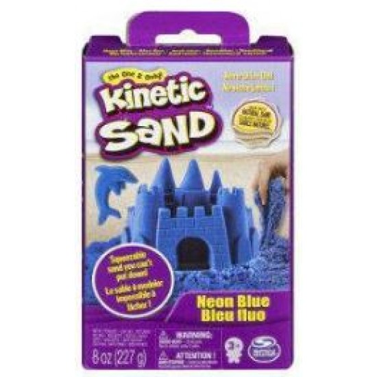 Spin Master Kinetic Sand - Neon Blue Basic Sand 8oz box (20138719)