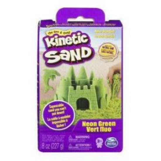 Spin Master Kinetic Sand - Neon Green Basic Sand 8oz box (20138720)