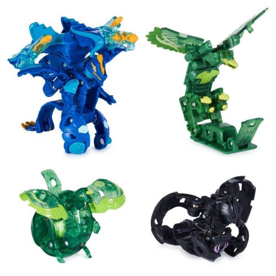 Spin Master Bakugan: Legends Collection Pack - Nova + Ultra + Geogan + Bakugan - Maxodon/Hyenix/Hanoj/Nillious Ultra (20140073)