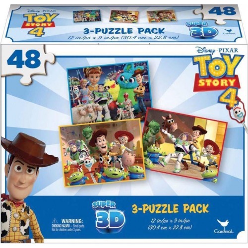 Spin Master Toy Story 4 - 3 Puzzle PackSuper Super 3D (Lenticula) (48pcs x 3) (6052966)