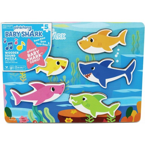 Spin Master: Pinkfong Baby Shark - Wooden Sound Puzzle (6054918)