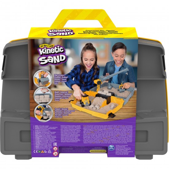 Spin Master Παιχνίδι Κατασκευών με Άμμο Kinetic Sand Construction Site Folding Sandbox Playset (6055877)
