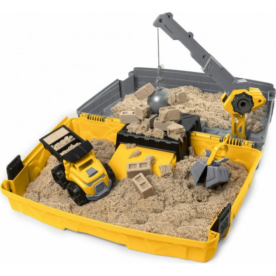 Spin Master Παιχνίδι Κατασκευών με Άμμο Kinetic Sand Construction Site Folding Sandbox Playset (6055877)