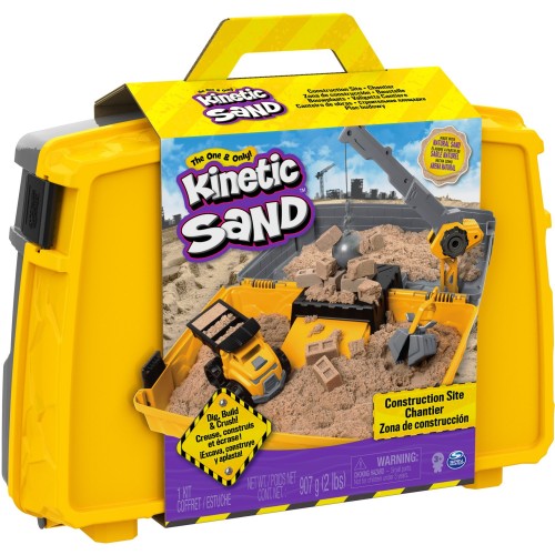 Spin Master Παιχνίδι Κατασκευών με Άμμο Kinetic Sand Construction Site Folding Sandbox Playset (6055877)
