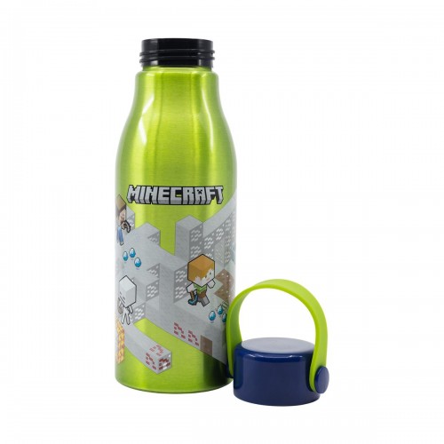 Stor: Minecraft - Isometric Flexi Handle Aluminium Bottle (760ml) (40461) Stor: Minecraft - Isometric Flexi Handle Aluminium Bottle (760ml) (40461)