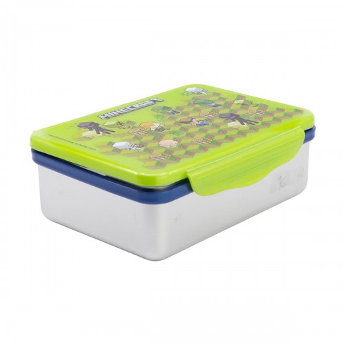 Stor: Minecraft - Isometric Stainless Steel Clamp Rectangular Sandwich Box (1100ml) (40496) Stor: Minecraft - Isometric Stainless Steel Clamp Rectangular Sandwich Box (1100ml) (40496)