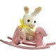 Sylvanian Families Baby Carry Case Rabbit On Rocking Horse (4391R1)