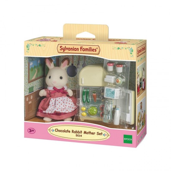 Sylvanian Families Chocolate Ρabbit Μαμά & ψυγείο (5014)