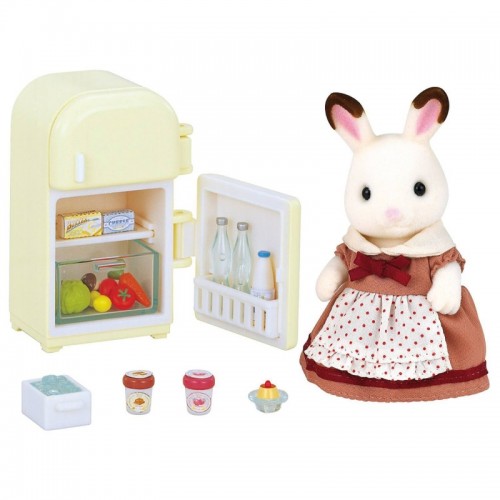 Sylvanian Families Chocolate Ρabbit Μαμά & ψυγείο (5014)