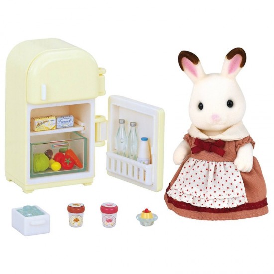 Sylvanian Families Chocolate Ρabbit Μαμά & ψυγείο (5014)