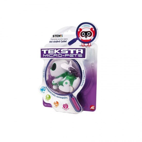 AS Company Silverlit Ηλεκτρονικό Ρομποτικό Παιχνίδι Teksta Micro Pets Δεινόσαυρος για 3 ετών και άνω (1030-51316)