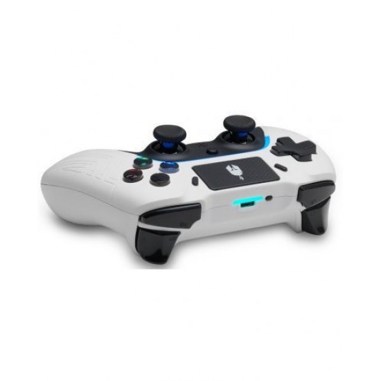 Spartan Gear - Aspis 4 Wired & Wireless Controller (compatible with PC [wired] and playstation 4 [wireless]) (colour: White/Black) (079674)