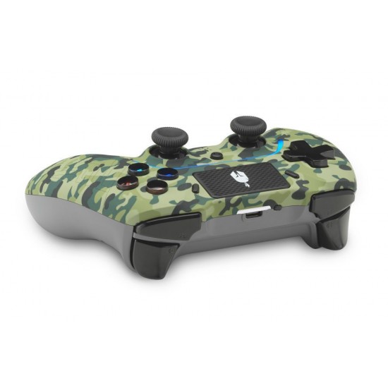 Spartan Gear - Aspis 4 Wired & Wireless Controller (compatible with PC [wired] and playstation 4 [wireless]) (colour: Green Camo) (085397)