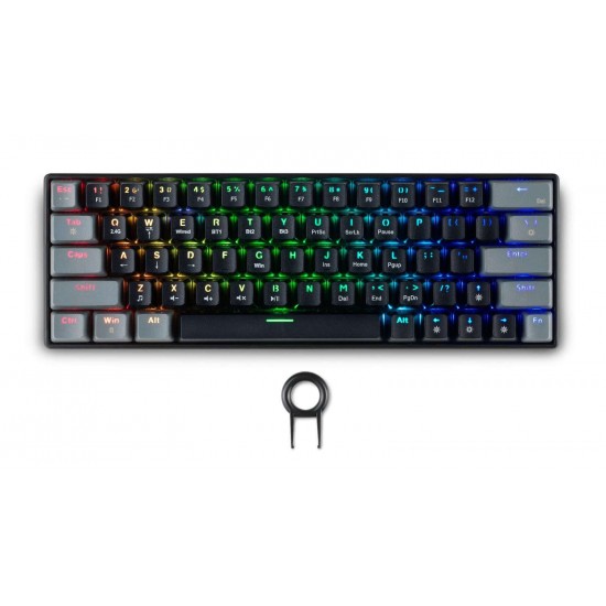 Spartan Gear - Pegasus 2 RGB Wired & Wireless 63 keys Mechanical Gaming Keyboard (color: Black/Grey) (085610)