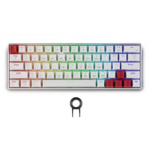 Spartan Gear - Pegasus 2 RGB Wired & Wireless 63 keys Mechanical Gaming Keyboard (color: White) (085611) Spartan Gear - Pegasus 2 RGB Wired & Wireless 63 keys Mechanical Gaming Keyboard (color: White) (085611)