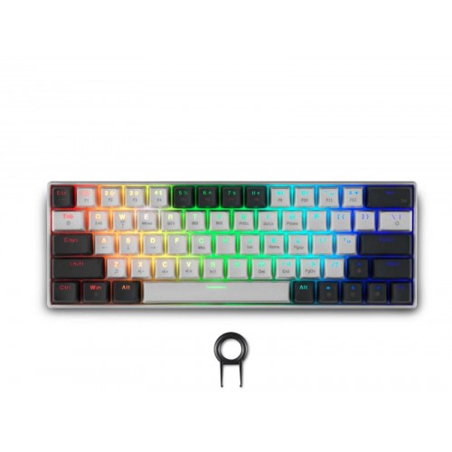Spartan Gear - Pegasus 2 RGB Wired & Wireless 63 keys Mechanical Gaming Keyboard (color: White/Grey) (085612) Spartan Gear - Pegasus 2 RGB Wired & Wireless 63 keys Mechanical Gaming Keyboard (color: White/Grey) (085612)
