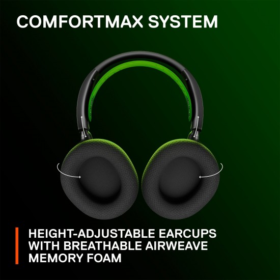 SteelSeries Arctis Nova 7X, gaming headset (black/green, USB-C, Bluetooth) (61565)