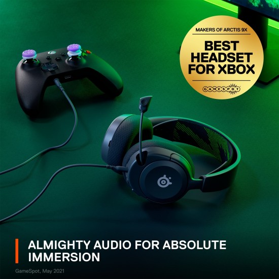 SteelSeries Arctis Nova 1X, gaming headset (black/green, 3.5 mm jack) (61616)