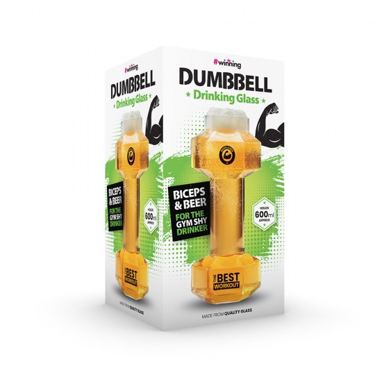 The Source Dumbbell Beer Glass-Ποτήρι μπύρας σε σχήμα βαράκι γυμναστικής(89606)