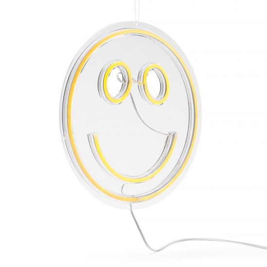 The Source – Neon Smiley Face – Διακοσμητικό φωτιστικό τοίχου Χαμογελαστό πρόσωπο (94128)