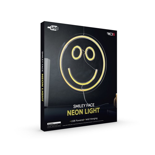 The Source – Neon Smiley Face – Διακοσμητικό φωτιστικό τοίχου Χαμογελαστό πρόσωπο (94128)