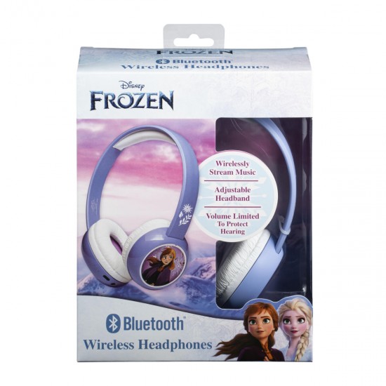 eKids Frozen 2 Ασύρματα Ακουστικά με ασφαλή μέγιστη ένταση ήχου για παιδιά και εφήβους (FR-B38VM) (Μωβ/Λευκό) (FR-B38VM)