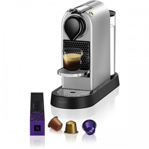 Krups Nespresso CitiZ Nespresso Capsule Coffee Machine (silver) (XN741B)